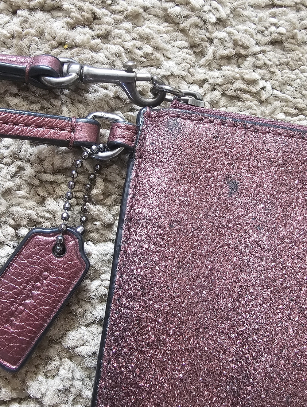 Coach Sparkle Metallic Rose Wristlet - Picture 2 of 4